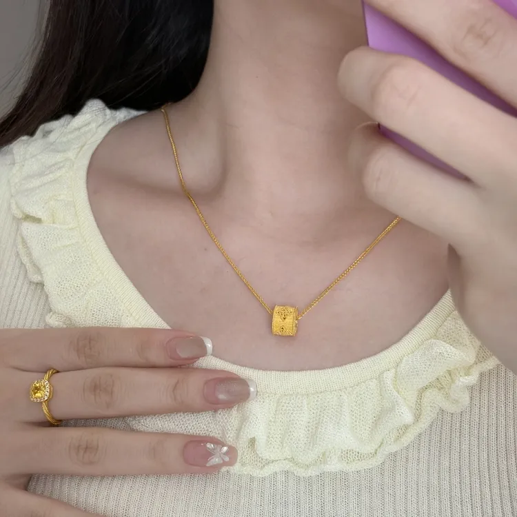 坠链均足银 坠链均足银【金丝织锦套链】项链时尚套链