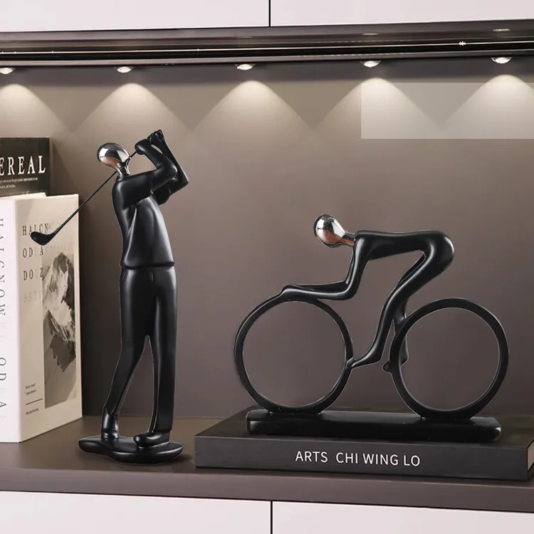 运动人物创意桌面摆件客厅酒柜办公室展示柜装饰品电视柜玄关摆设