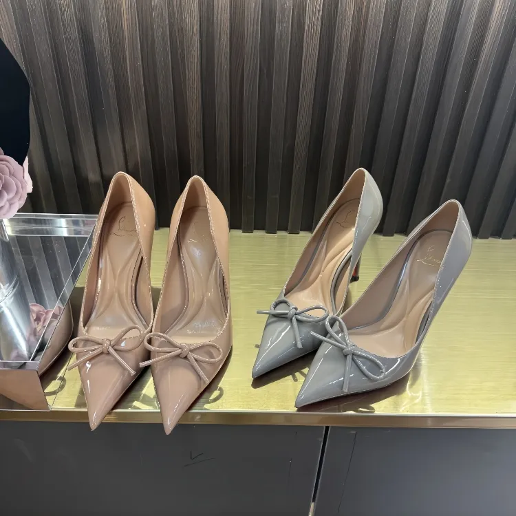 蝴蝶结高跟鞋女2025秋季新款裸色细跟10cm不累脚尖头单鞋