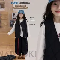 【显摆马甲】女童马甲2025秋冬新款百搭休闲宽松中大童马夹Y6549