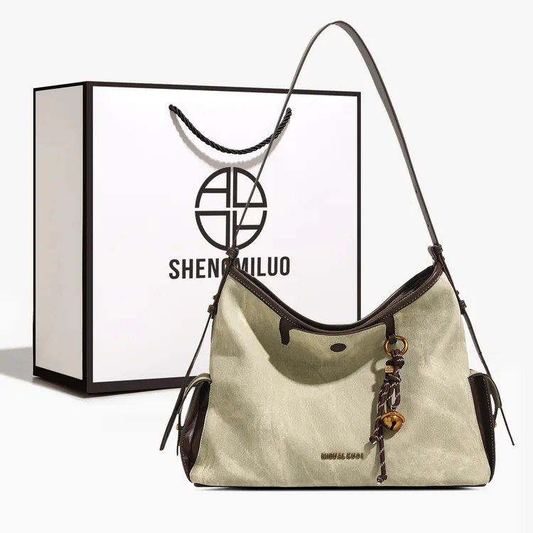 SHENGMILUO/圣米洛高级感休闲单肩包包女新款通勤百搭斜挎托特包