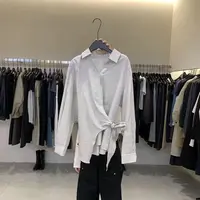 7070高档口实拍！绑带复古格纹衬衣