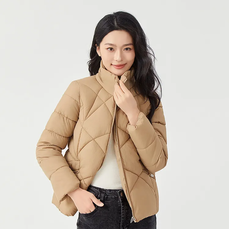 秋冬短款长袖立领小棉袄户外休闲时尚女款百搭防风保暖女士小棉服