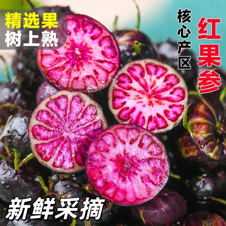 云南文山稀有果实蜘蛛果红果参100g/盒新鲜采摘发货