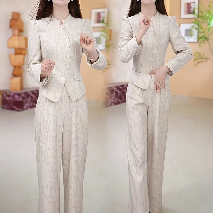 秋季穿搭高级时尚气质2025两件套新款上衣洋气休闲裤子通勤套装女