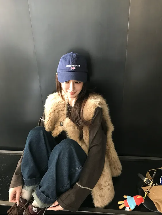 人造皮草 2025秋仿皮草马甲外套女年轻款短款羊羔毛绒背心马夹