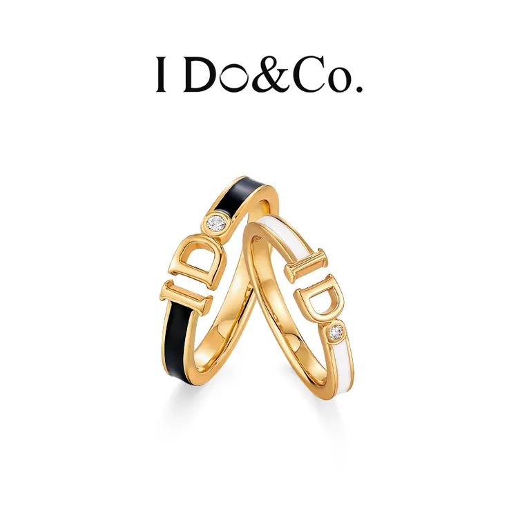 I Do&Co. 925银戒指 I Do情侣对戒 轻奢小众高级感生日礼物送女友