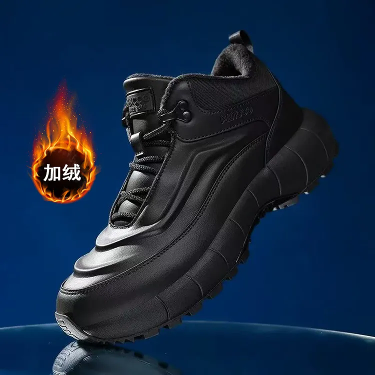 曼克2025爆款四季免系带开车跑鞋真皮缓震防滑轻便运动鞋男鞋0925