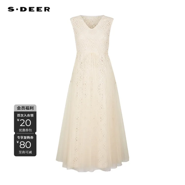 S·DEER欧若风海边度假春游超仙温柔知性衣服女装连衣裙S244Z1224