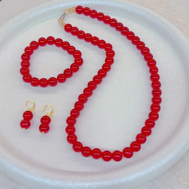 新款妈妈装三件套项链手链耳环一套