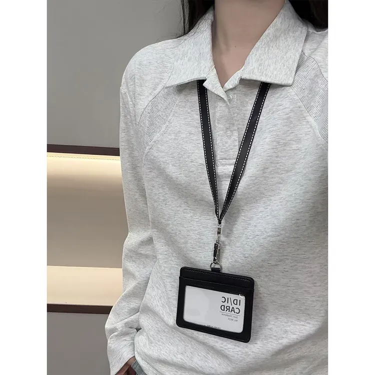 白花灰正肩POLO领卫衣男款春秋季长袖t恤美式重磅翻领内搭打底衫
