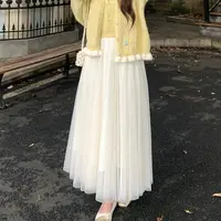 慕兔法式气质高级感拼接半身裙女2025秋季新款高腰显瘦a字中长裙