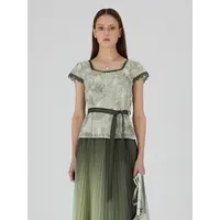 【丽公主专属】莱芙·艾迪儿针织短袖上衣1E2S23003