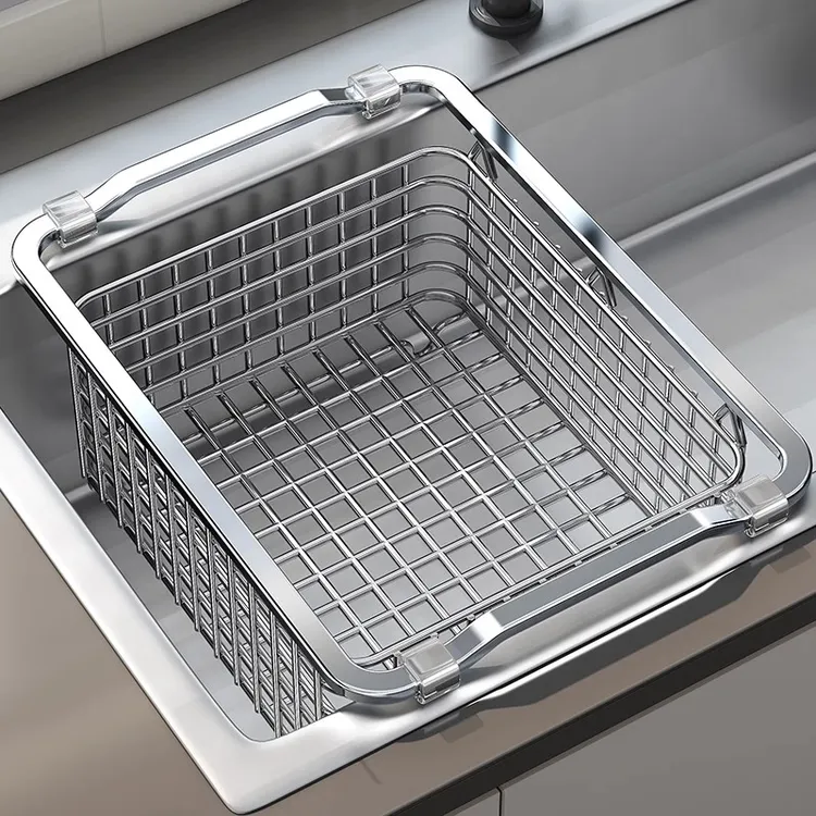 帅仕厨房304不锈钢水槽沥水架洗碗槽滤水洗菜盆碗碟收纳架沥水篮
