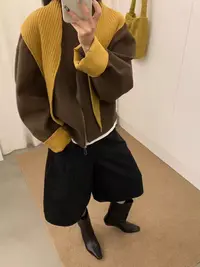 A23短外套长袖加厚短款韩版开衫针织圆领女秋季常规款A0-9016