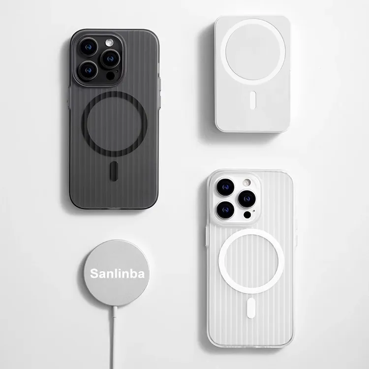 飞虎胜肤感瓦楞条纹适用iPhone16Promax苹果15磁吸14Pro/13手机壳