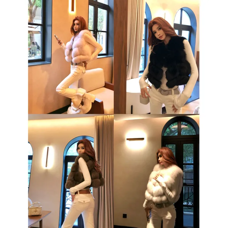 婉君【saga进口芬兰小奶狐】“狐狸毛100”奢级时髦高定皮草25D4C3513