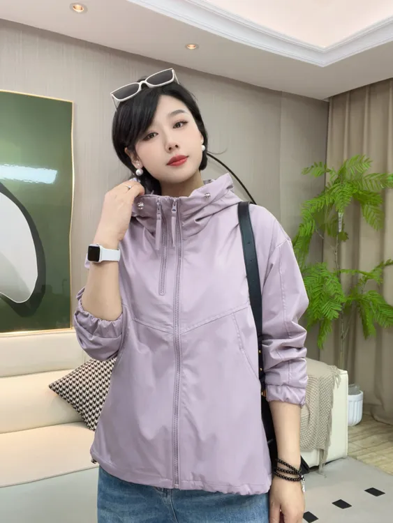 短款冲锋衣2025春秋季新款时尚百塔宽松休闲夹克上衣百搭外套女