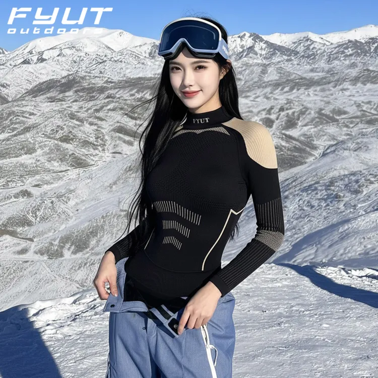 FYUT户外运动滑雪速干衣套装2025新款少女战士排汗透气保暖内衣裤