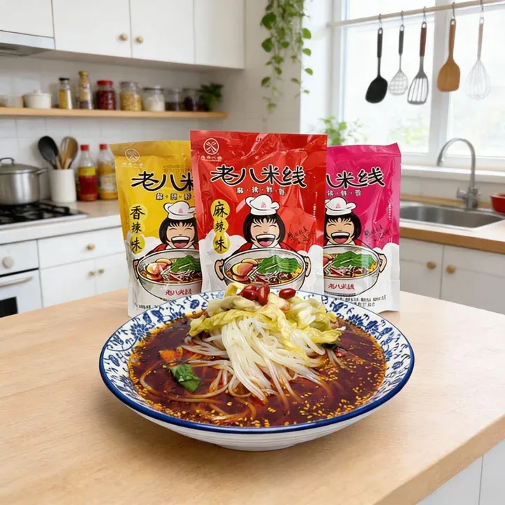 宝鸡老八米线麻辣红油米线土豆粉大宽粉二宽粉速食麻辣香辣酸辣