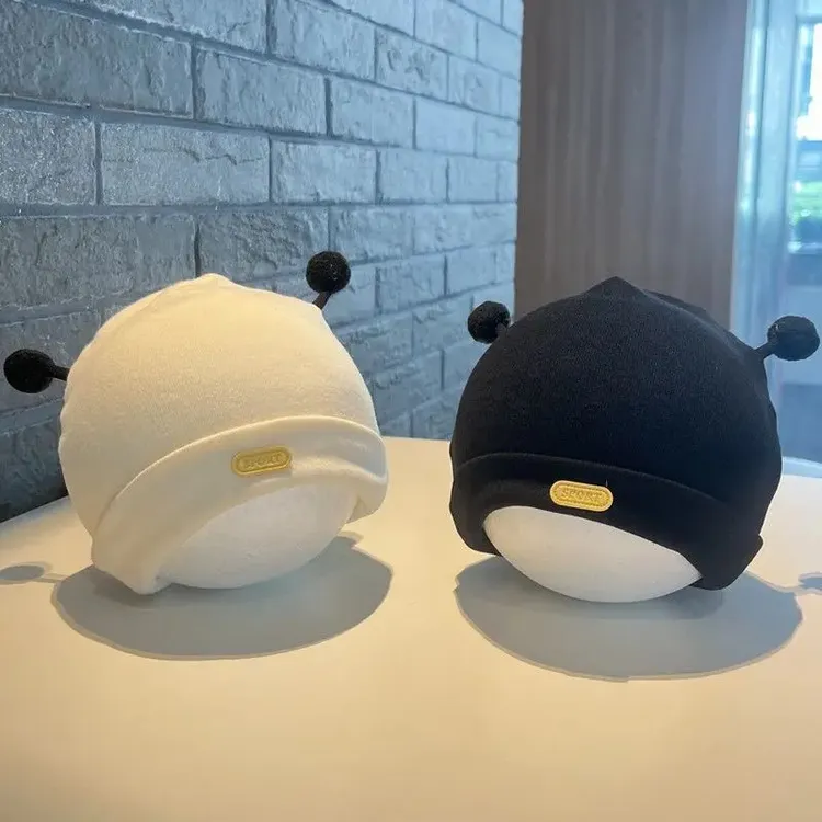 新生婴儿春秋季初生胎帽男女宝宝可爱超萌秋冬外出婴婴儿秋冬防风