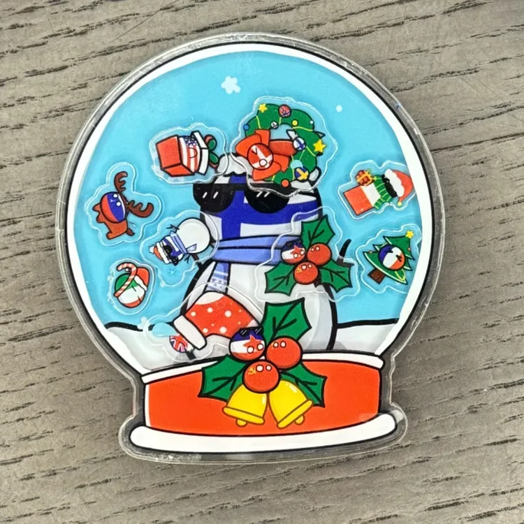 波兰球圣诞主题水晶球摇摇乐材料包（需自己组装）