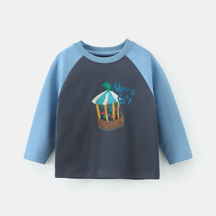 CICIIBEAR/齐齐熊齐齐熊软弹亲肤休闲云朵棉长袖T恤Q103259