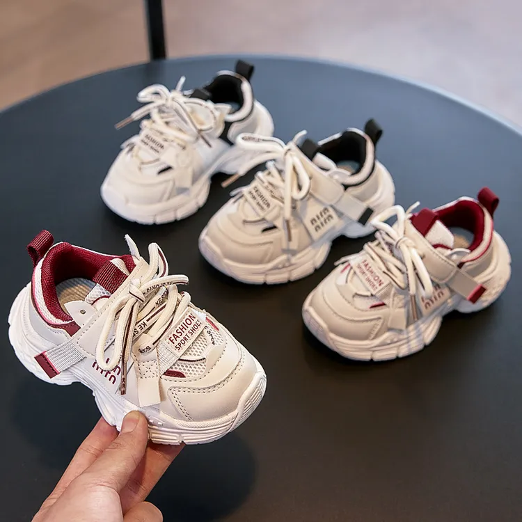 2025春秋季运动鞋男女童透气网面老爹鞋轻便休闲鞋婴幼儿学步鞋