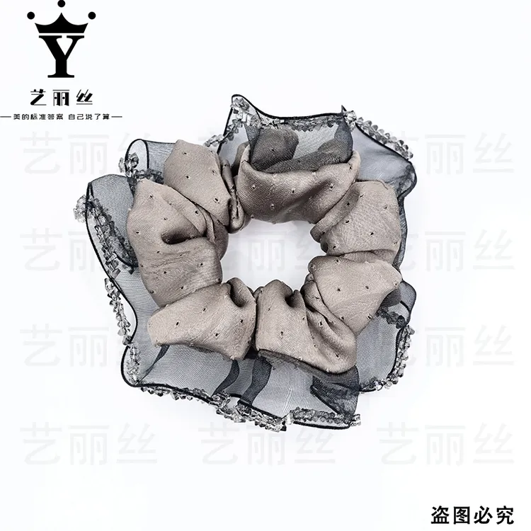 艺丽丝 赫本王妃 [紫藤花]气质轻奢外出休闲网纱发圈 YL1309