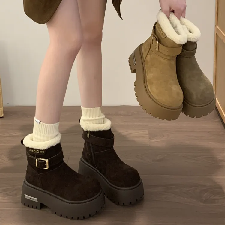 贾不假雪地靴女款2025新款冬季时尚高级感爆款加绒加厚保暖棉鞋子