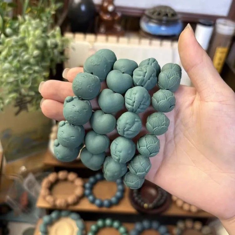 绿风铃异形珠手工天然香