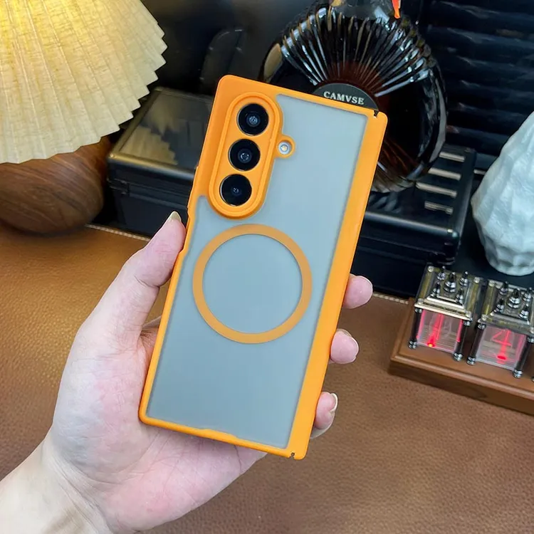 适用三星zfold7手机壳w26肤感磁吸软壳fold5双屏中轴全包防摔w24