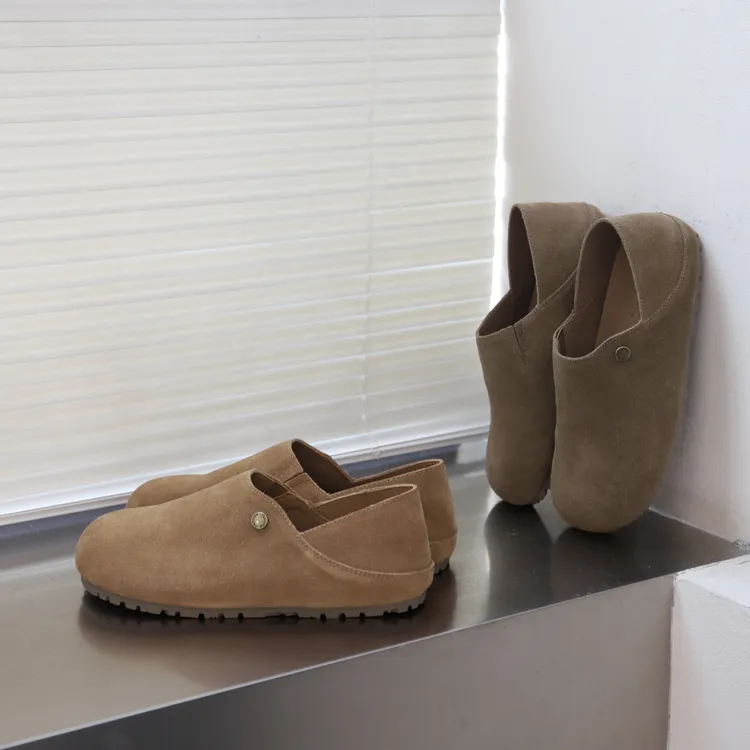 IMFLY金小金自制女装 单鞋DYX336舒适软底一脚蹬牛反绒两穿懒人鞋