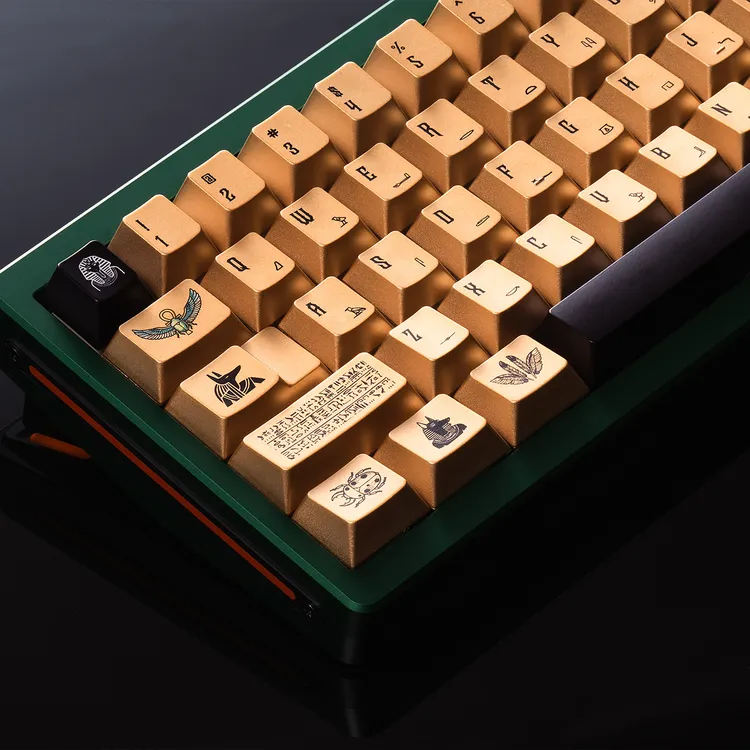 态珀埃及主题黑金色机械键盘键帽金属质感磨砂PBT热升华原厂高度