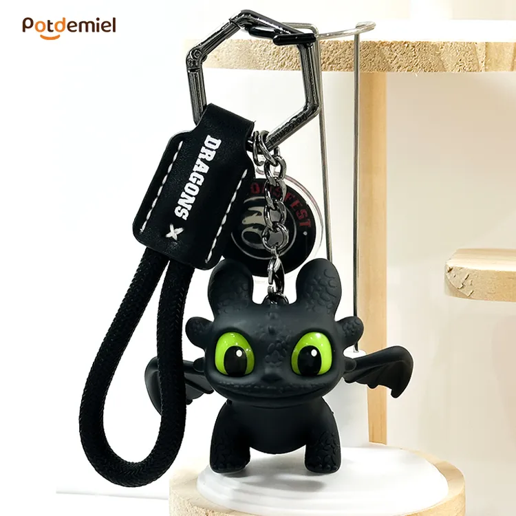 potdemiel环球25年新款驯龙高手无牙仔夜煞潮酷挂件手机链车摆件