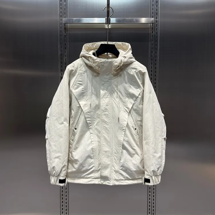 美式休闲连帽夹克男款秋冬加棉加厚工装户外冲锋衣时尚高级感外套