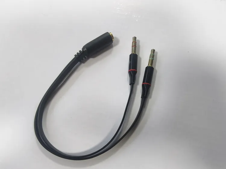 3.5mm3节电脑耳机麦克风二合一转接线头手机语音音频一分二笔记本