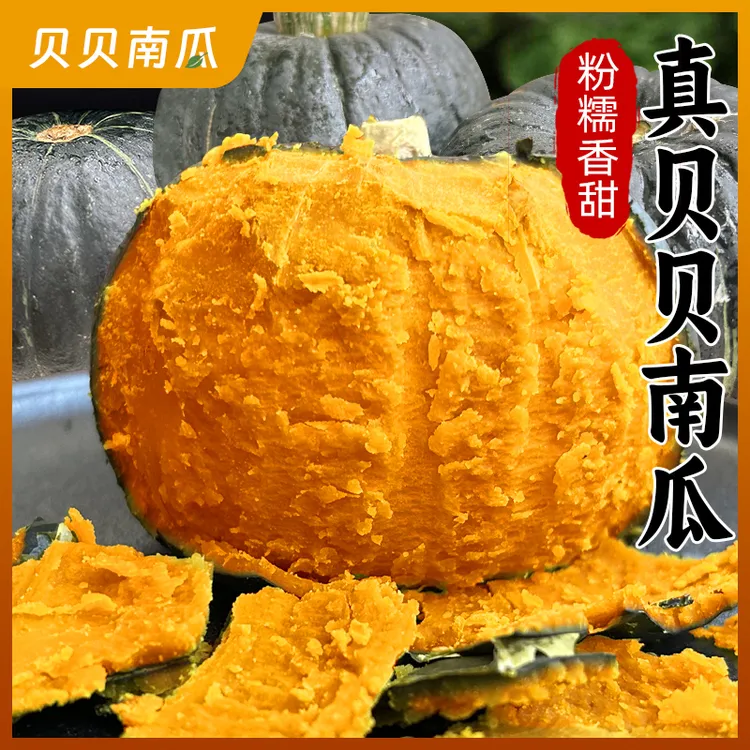 正宗贝贝南瓜4.5斤3-8个板栗味粗粮婴儿辅食粉面香甜小南瓜