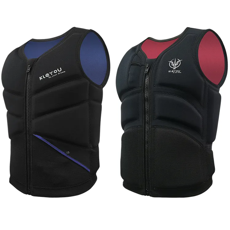 KLEYOU薄款半浮力背心便携专业冲浪大人马甲型助浮潜游泳漂流钓鱼