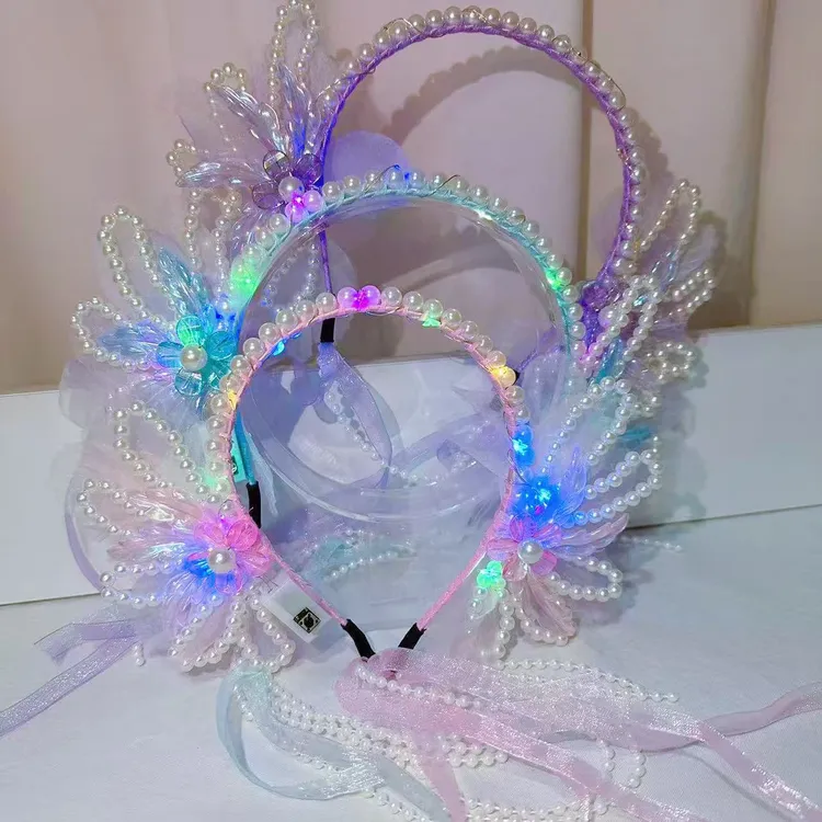 有文精选 （天使之翼）炫彩靓丽皇冠发箍手工DIY制作材料包