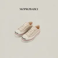 Moprobably李予诺 复古时尚经典百搭低帮休闲帆布鞋L5410001
