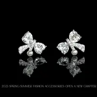 铜合金耳饰 镀k金 2025款C7989【月光蝴蝶结】Jeannie zoo 耳钉