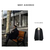JLNUONUO    [浮华]极简挚爱松弛锁温牦牛毛拉毛袍子