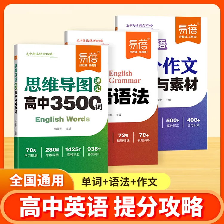 2025高中英语思维导图必背3500词新高考大纲语法作文素材核心考点