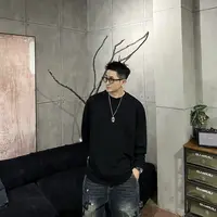 XDZZ二狗25ss秋季净版纯色百搭圆领休闲310g纯棉长袖T恤Y7172