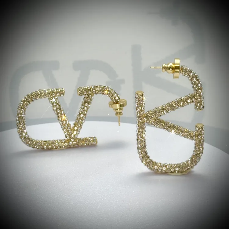 铜合金锆石耳饰 新款轻奢满钻气质百搭耳环 法式时尚高级大气