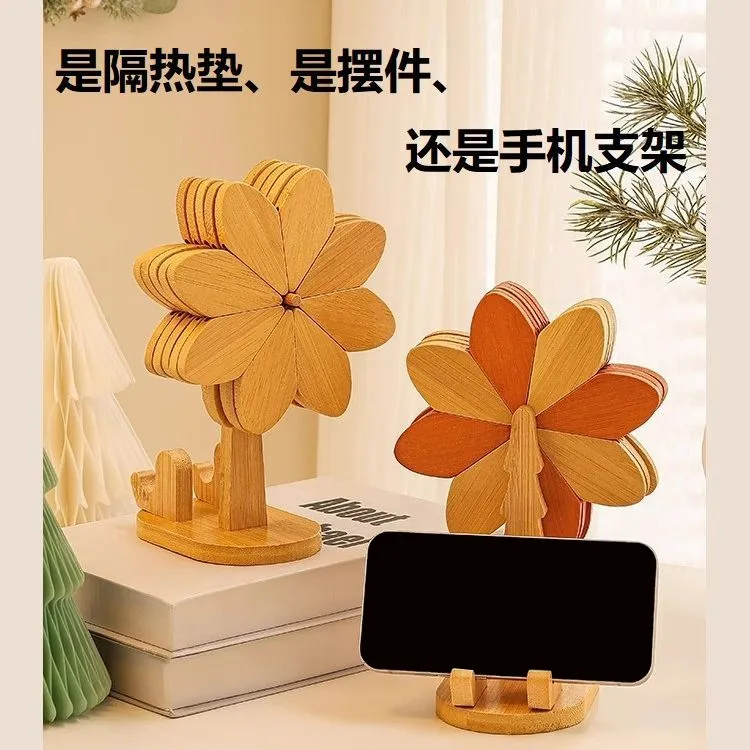 风车桌垫隔热垫耐高温杯垫厨房家用餐桌锅垫碗垫餐盘竹垫2025新款
