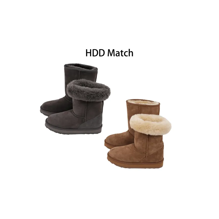 HDD- "踏 雪" 冬季女款中高筒保暖经典百搭雪地靴 Y9228