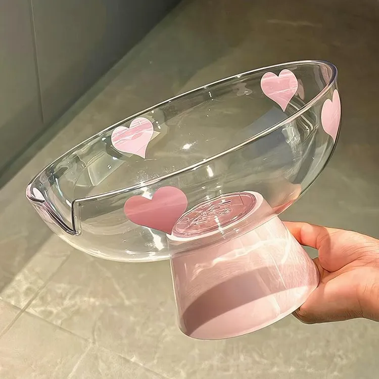 W水果蔬菜沥水篮高颜值玻璃果盘零食盘客厅茶几家用厨房洗菜篮