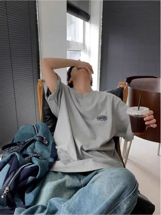 抽象【SOS款式】纯棉T恤美式国潮休闲半袖ins百搭街头卡通情侣款